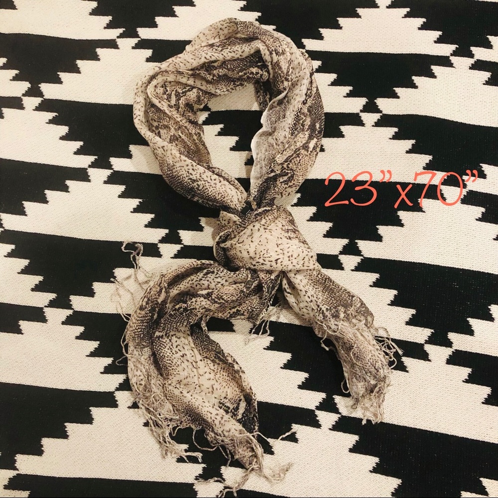 Super cool snakeskin-print scarf